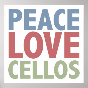 Affiche Peace Love Cellos