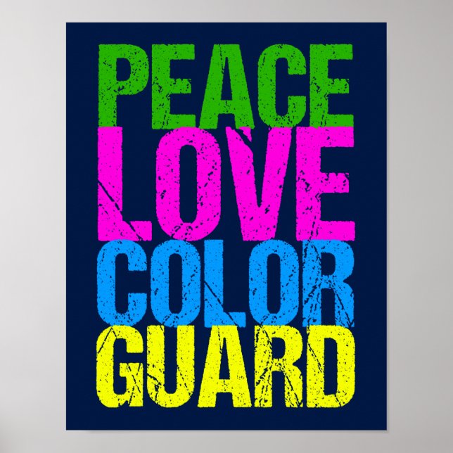 Affiche Peace Love Color Guard (Devant)