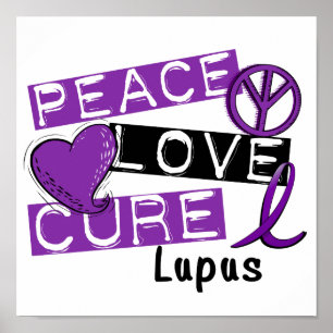 Affiche Peace Love Cure Lupus