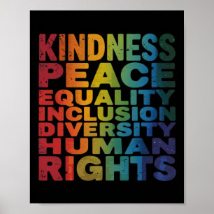 Affiche Peace Love Diversité Inclusion Égalité Black Hist