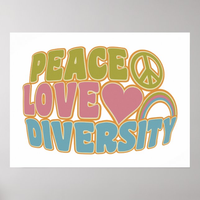 affiche PEACE LOVE DIVERSITY (Devant)
