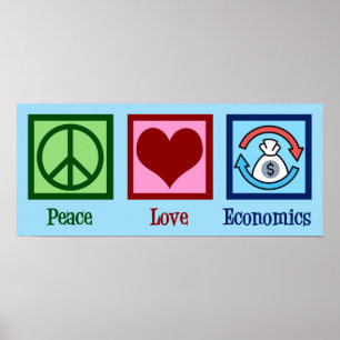 Affiche Peace Love Economics