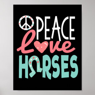 Affiche Peace Love Horses