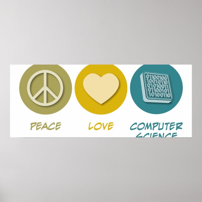 Affiche Peace Love Informatique (Devant)