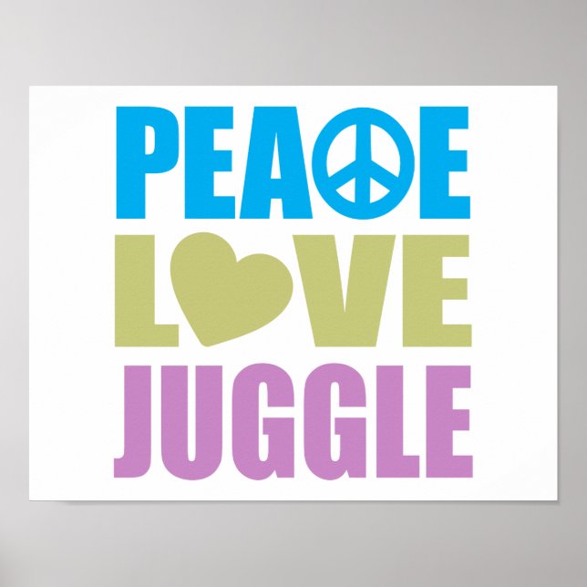 Affiche Peace Love Juggle (Devant)