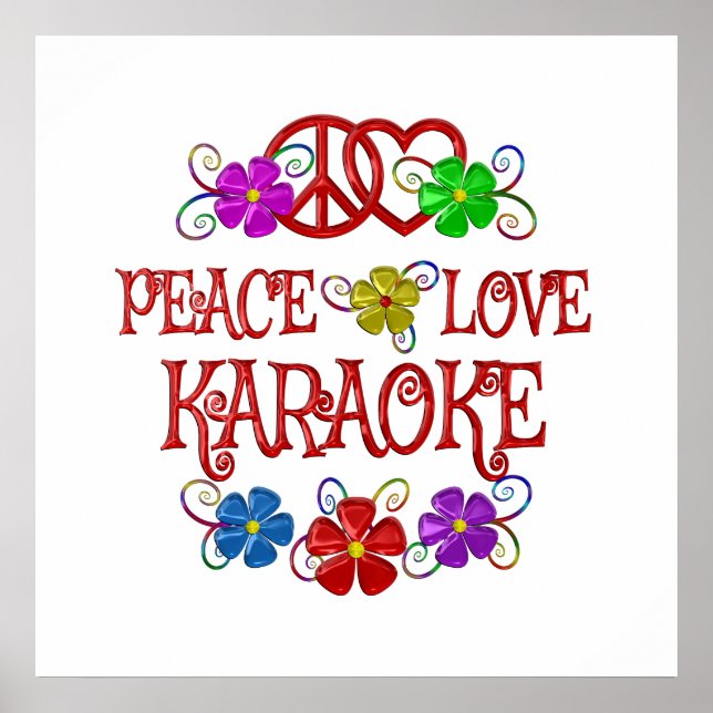 Affiche Peace Love Karaoke (Devant)