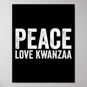 Affiche Peace Love Kwanzaa African American Heritage Happy