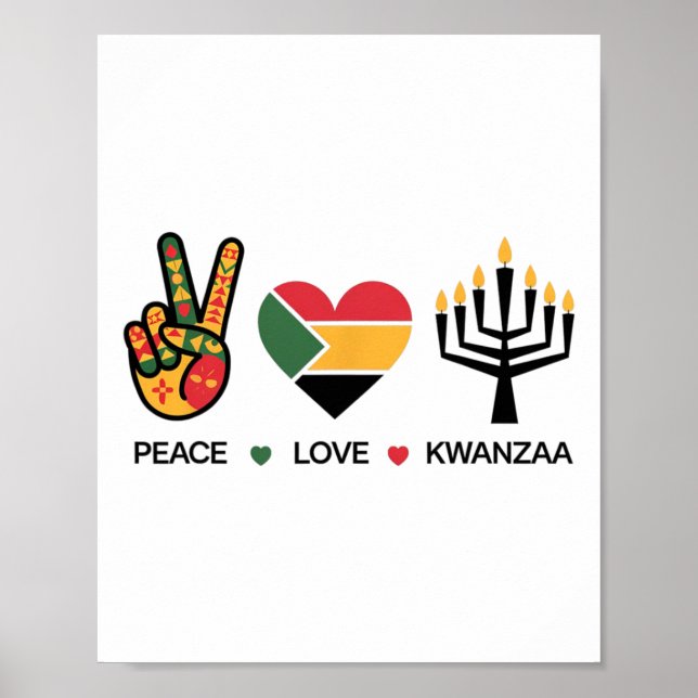 Affiche Peace Love Kwanzaa Africanhappy Kwanzaa (Devant)
