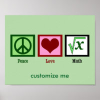 Peace Love Math Custom