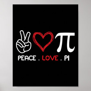 Affiche Peace Love Pi Math Love Pi Day Math Enseignants Ha