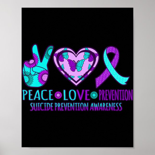 Affiche Peace Love Prevention Bonne page de sensibilisatio (Devant)