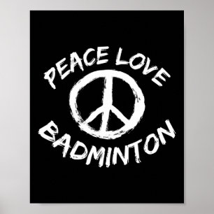 Affiche Peace Love Shuttle Dit En Mode Paix Love Badmin