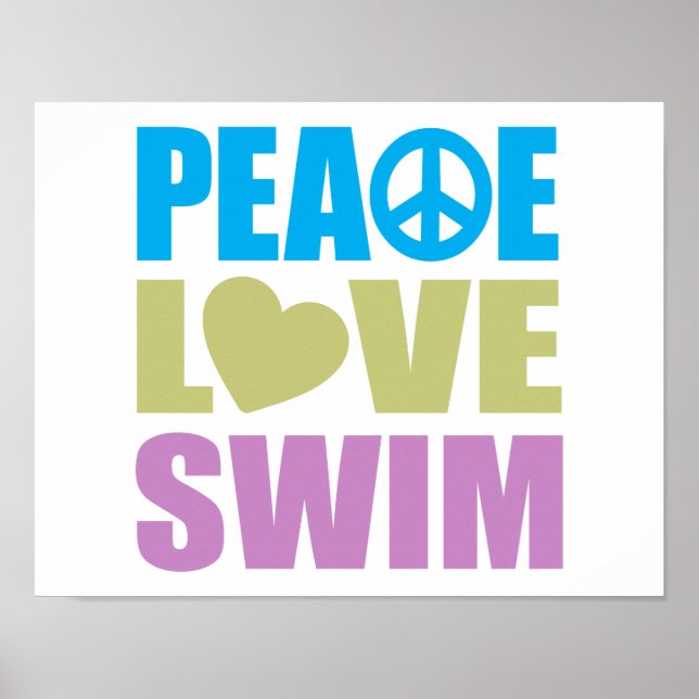 Affiche Peace Love Swim (Devant)