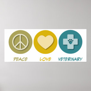 Affiche Peace Love Veterinary