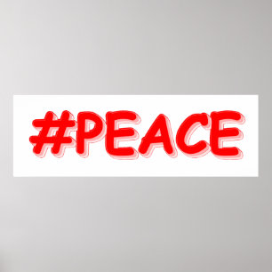 Affiche "#PEACE" Mignonne Conception. Acheter maintenant I