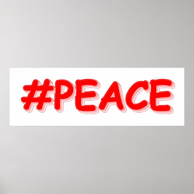 Affiche "#PEACE" Mignonne Conception. Acheter maintenant I (Devant)