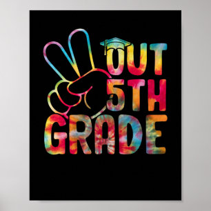 Affiche Peace Out 5e année d'études Dernier jour de l'écol