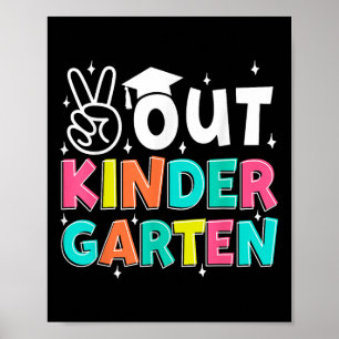 Affiche Peace Out Maternelle Jour Dernier De L'École Kinde