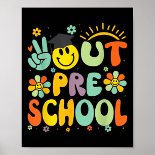 Affiche Peace Out Préscolaire Cl De 2025 Adieu Graduation