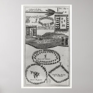 Affiche Peace pipe dance of the Iroquois