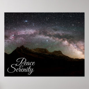 Affiche Peace & Serenity Mountain Night Sky