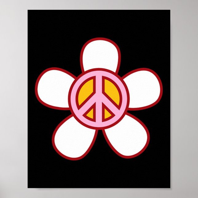 Affiche Peace Sign Love 60s les années 70 Super Hippie Cos (Devant)