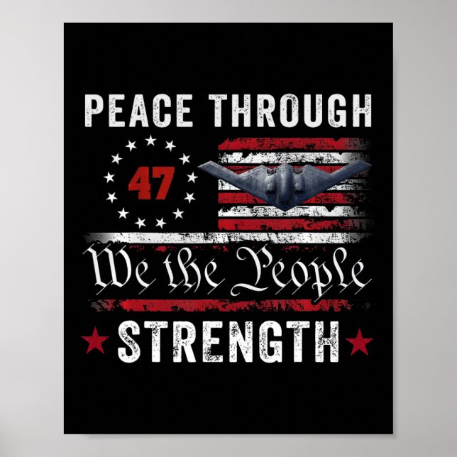 Affiche Peace Through Strength Trump Operation Midnight Ha (Devant)