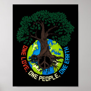 Affiche Peace Tree Love - Protection De l'environnement Ea