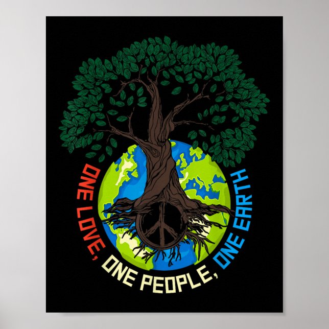 Affiche Peace Tree Love - Protection De l'environnement Ea (Devant)