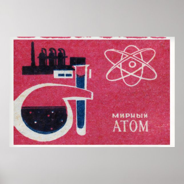 Affiche Peaceful Atom Chemistry - Matchbox Print (Devant)