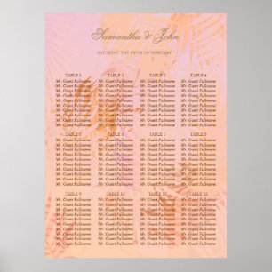 Affiche Peach Fuzz Classique Minimaliste Moderne Mariage