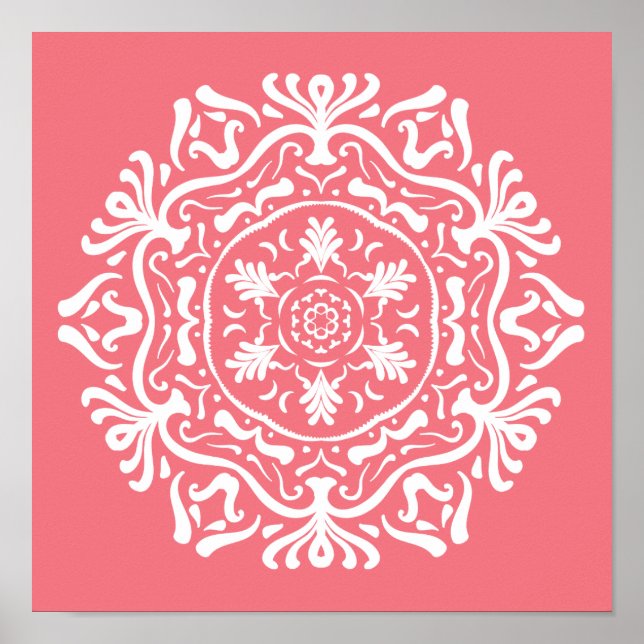 Affiche Peach Mandala (Devant)