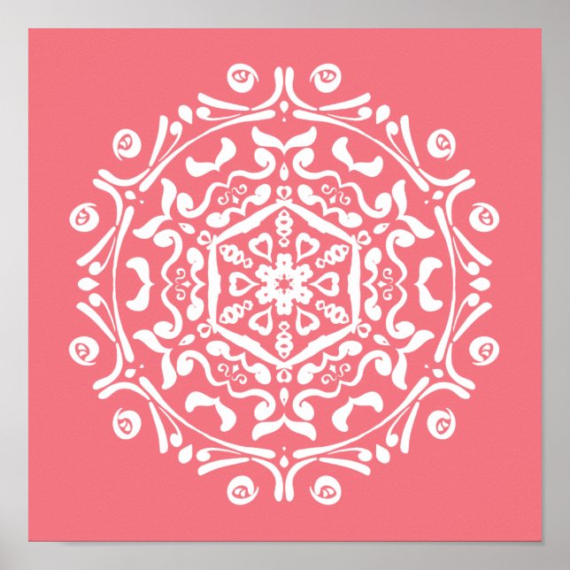 Affiche Peach Mandala (Devant)