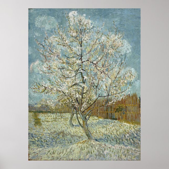 Affiche Peach Tree rose par Vincent Van Gogh (Devant)