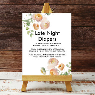 Affiche Peach tulip fleurit Late Night Diaper Signal