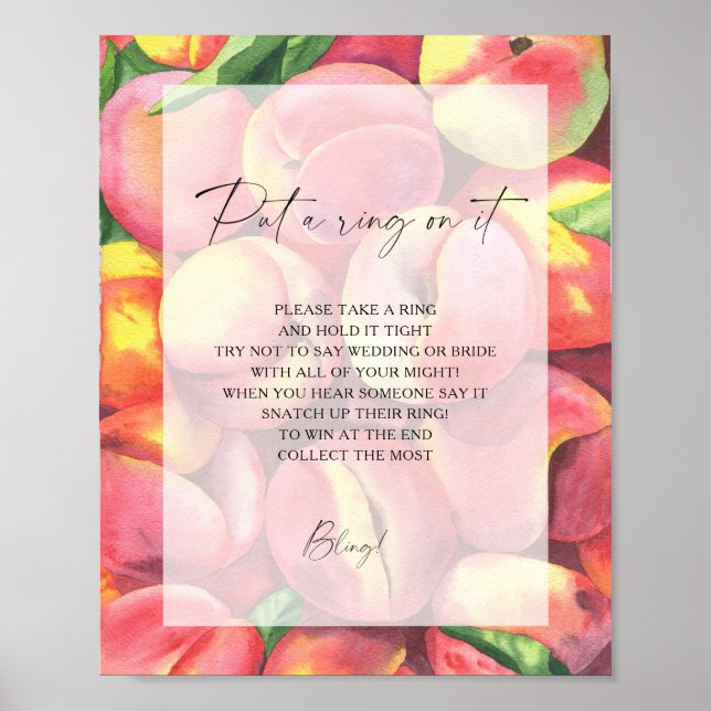 Affiche Peaches - jeu de mariage du printemps (Devant)