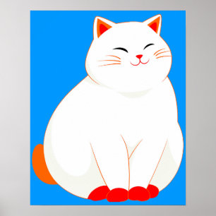 Affiche Peaches, le Chat Sourire