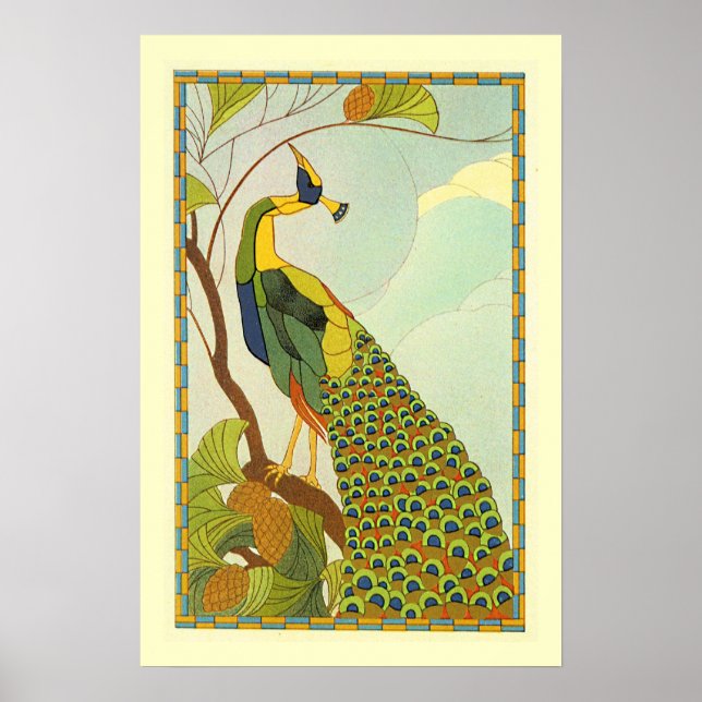 Affiche Peacock Art nouveau viennois (Devant)