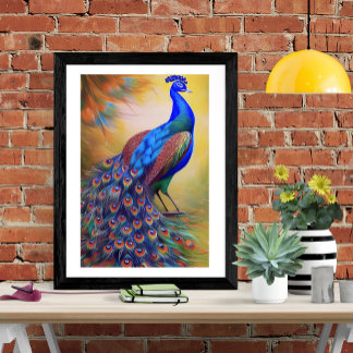Affiche Peacock coloré