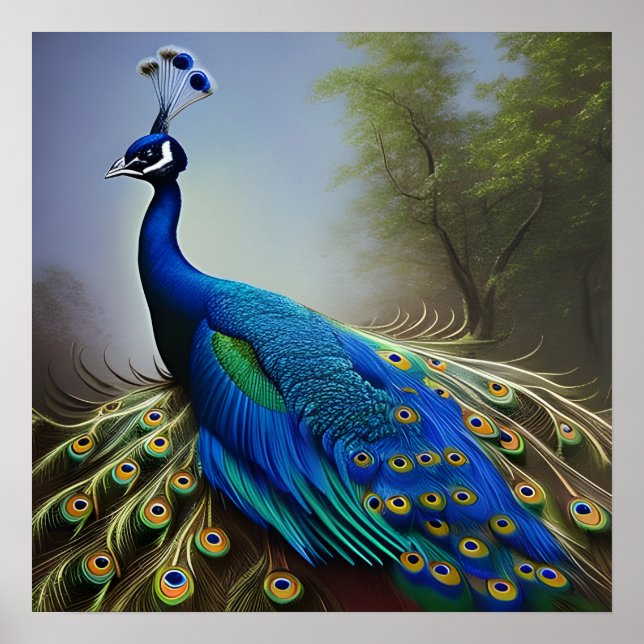 Affiche Peacock Dans La Nature (Devant)