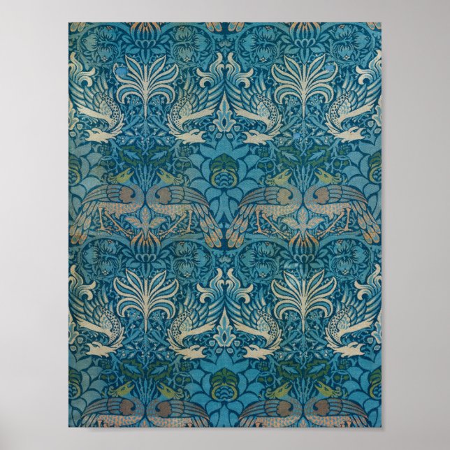 Affiche Peacock et Dragon par William Morris (Devant)