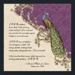 Affiche Peacock & Etchings vintages - Mariage Personnalisé<br><div class="desc">Cette impression d'art peut être encadrée ou utilisée dans un album. Il a été conçu pour coordonner avec l'ensemble Mariage Peacock & Etchings Vintage. La couleur arrière - plan peut être changée pour correspondre à n'importe quelle couleur que vous désirez. Il suffit de nous contacter et nous allons le mettre...</div>