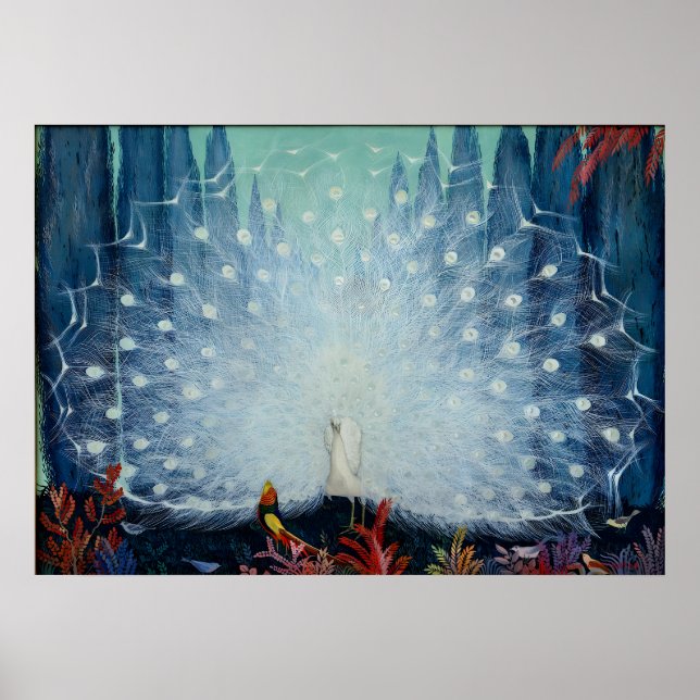 Affiche Peacock exotique par Jessie Arms Botke (Devant)