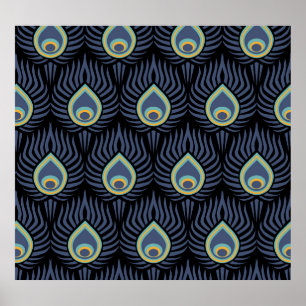 Affiche Peacock Feather : Motif élégant.