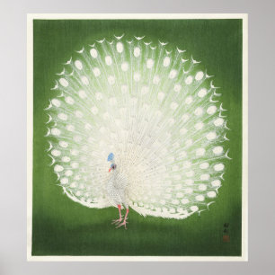 Affiche Peacock japonais vintage par Ohara Koson