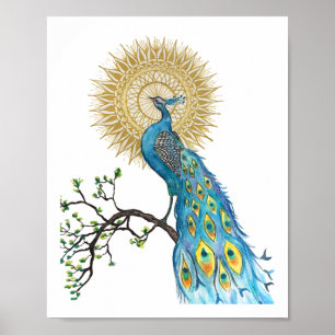 Affiche Peacock Mandala 8x10 Imprimer