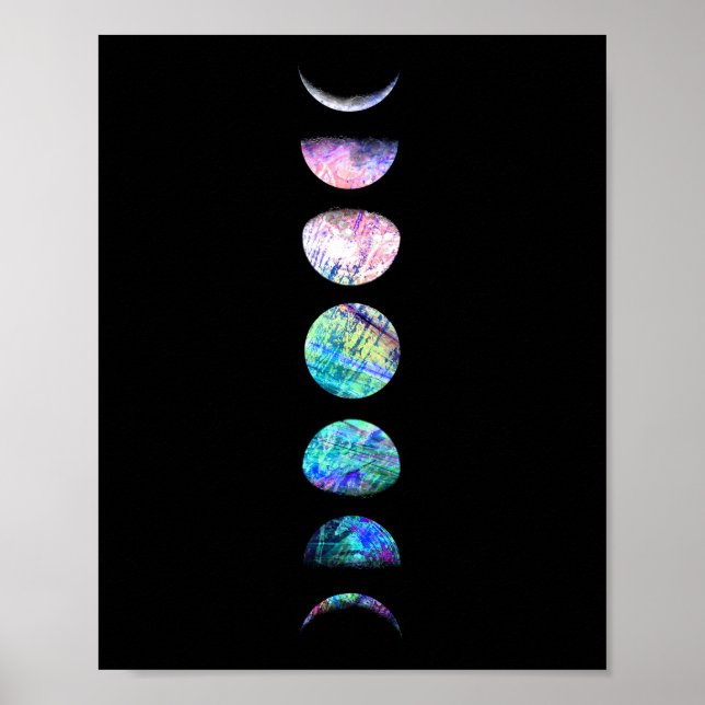 Affiche Peacock Opal Moon Cycle Art (Devant)