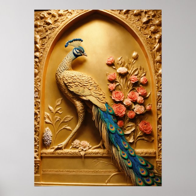 Affiche Peacock Plumage - Une explosion de couleur pour vo (Devant)