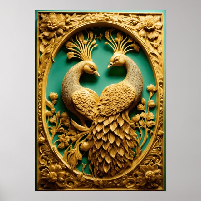 Affiche Peacock Splendor - Apporter la nature à l'intérieu (Devant)