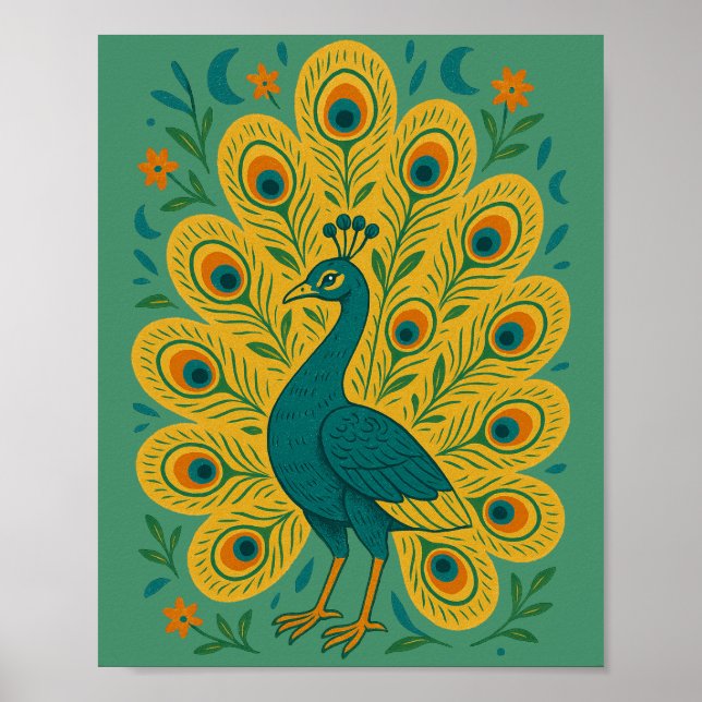 Affiche Peacock vintage (Devant)